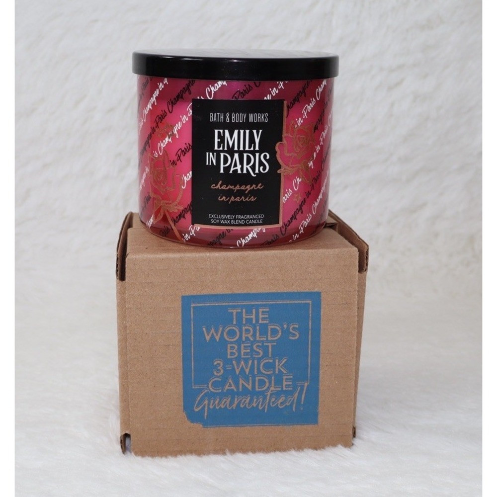 Bath & Body Works EMILY IN PARIS Champagne in Paris Large 3 Wick Scented Candle